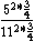 \frac{5^2*\frac{3}{4}}{11^2*\frac{3}{4}}